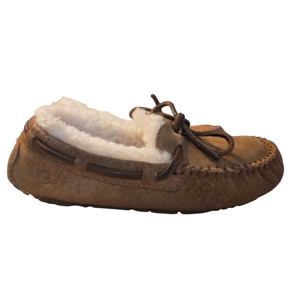 UGG 5612 Dakota Women's Moccasin Slip-on Chestnut Sheepskin Lined Size 5 - Picture 3 of 7
